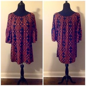 Orange & Navy dress by R.Rouge